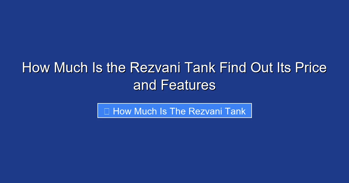 How Much Is the Rezvani Tank Find Out Its Price and Features