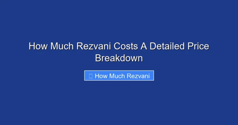 How Much Rezvani Costs A Detailed Price Breakdown