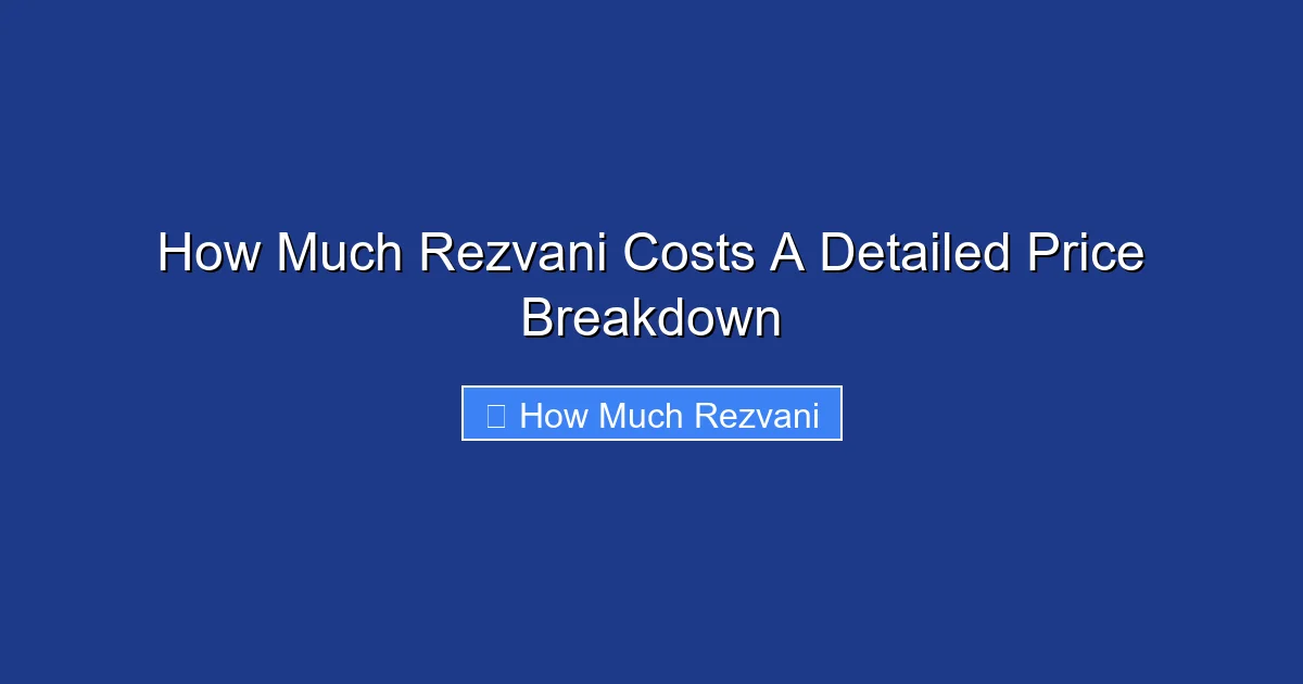 How Much Rezvani Costs A Detailed Price Breakdown