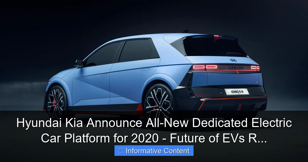 Hyundai Kia Announce All-New Dedicated Electric Car Platform for 2020 - Future of EVs R...