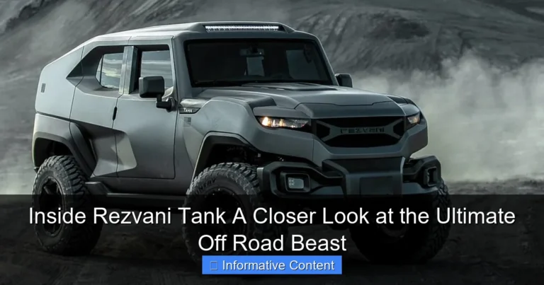 Inside Rezvani Tank A Closer Look at the Ultimate Off Road Beast