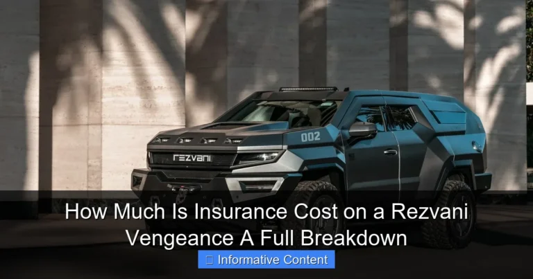 How Much Is Insurance Cost on a Rezvani Vengeance A Full Breakdown