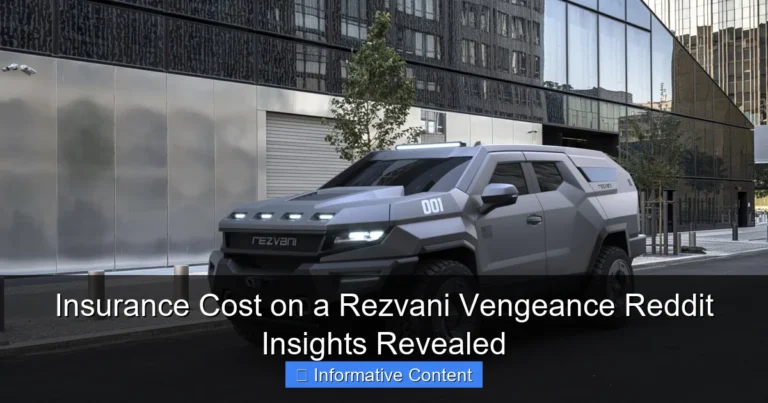 Insurance Cost on a Rezvani Vengeance Reddit Insights Revealed