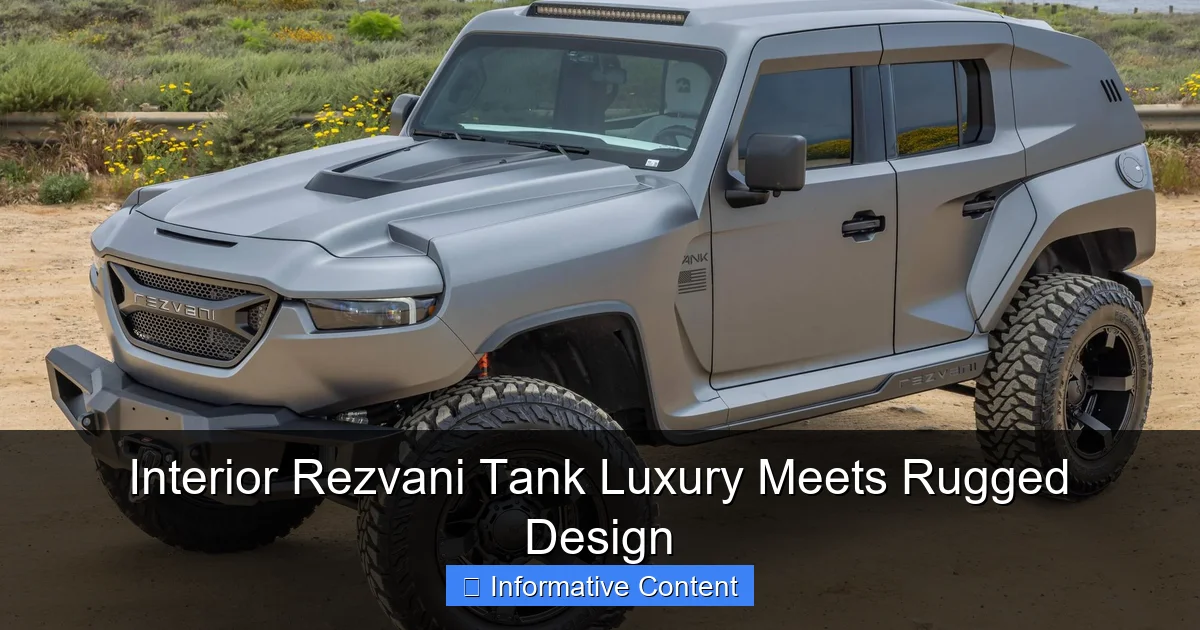 Interior Rezvani Tank Luxury Meets Rugged Design