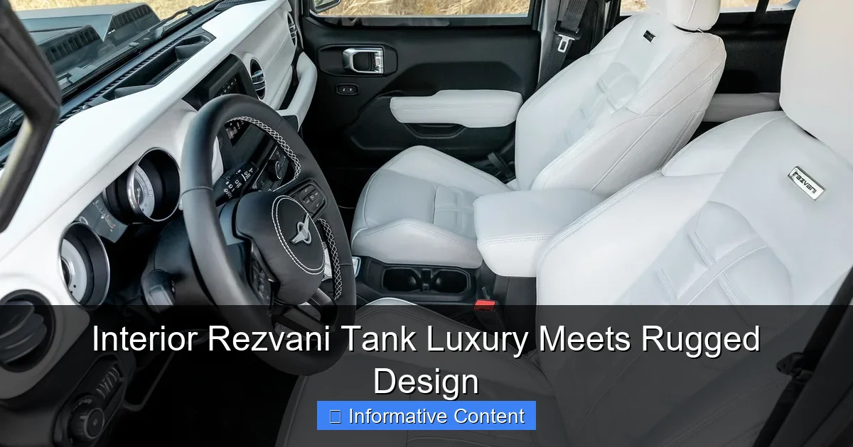 Interior Rezvani Tank Luxury Meets Rugged Design