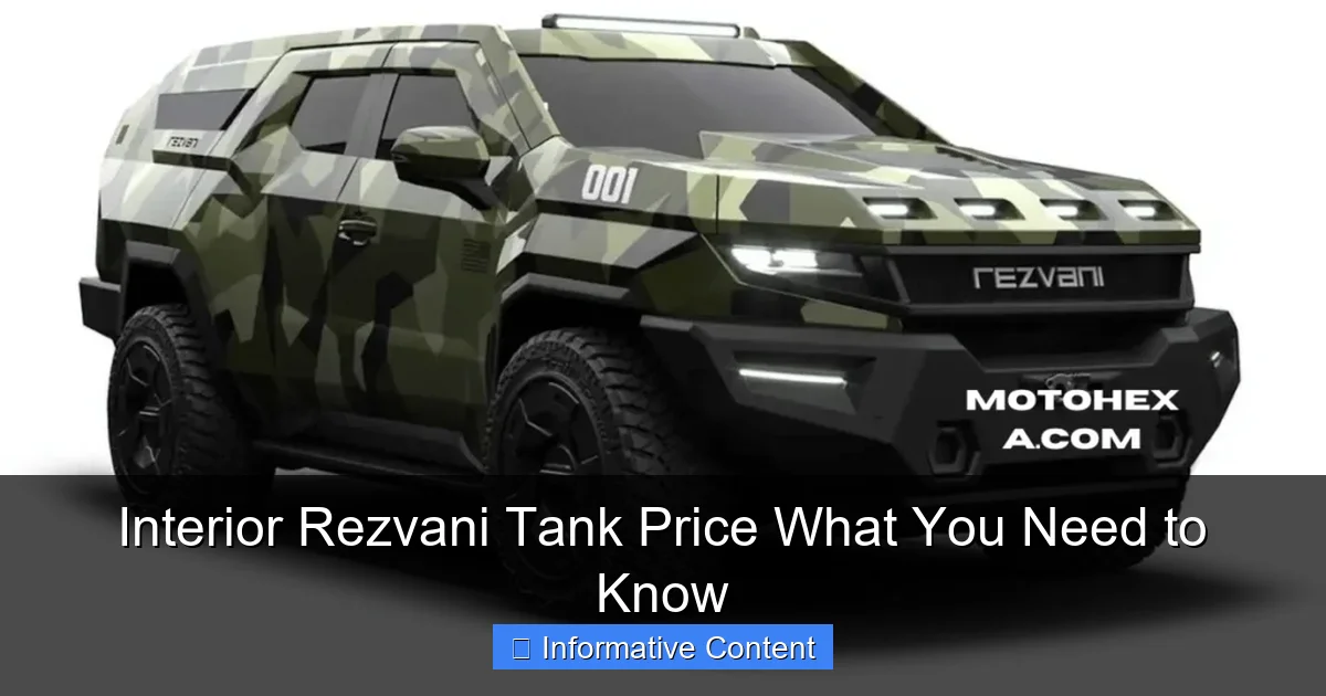 Interior Rezvani Tank Price What You Need to Know