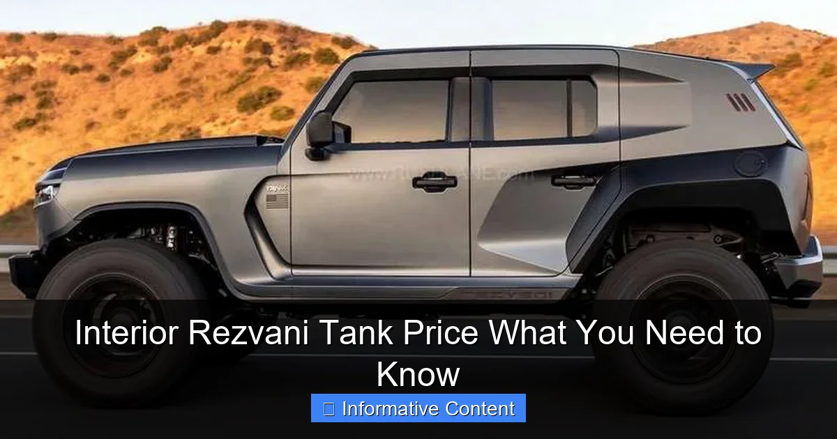 Interior Rezvani Tank Price What You Need to Know