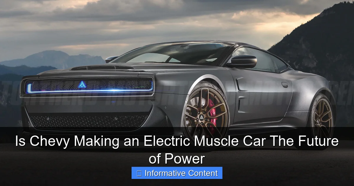 Is Chevy Making an Electric Muscle Car The Future of Power