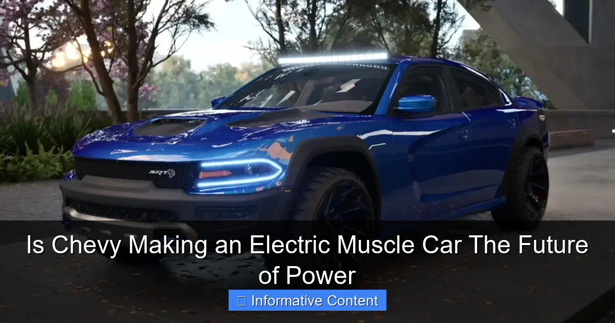 Is Chevy Making an Electric Muscle Car The Future of Power