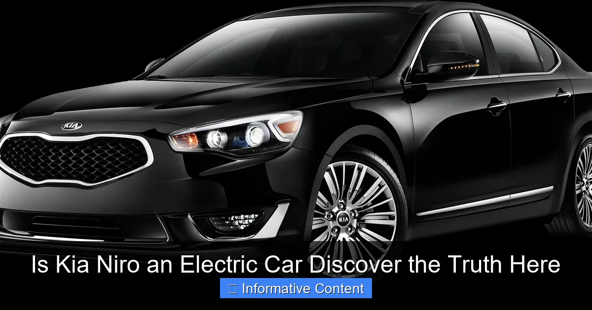 Is Kia Niro an Electric Car Discover the Truth Here