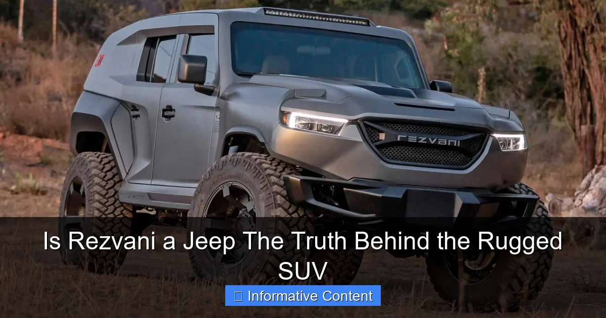 Is Rezvani a Jeep The Truth Behind the Rugged SUV