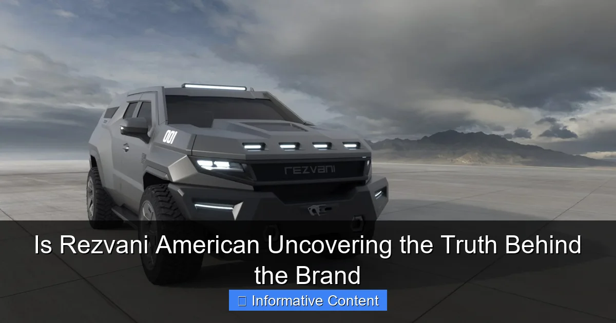 Is Rezvani American Uncovering the Truth Behind the Brand