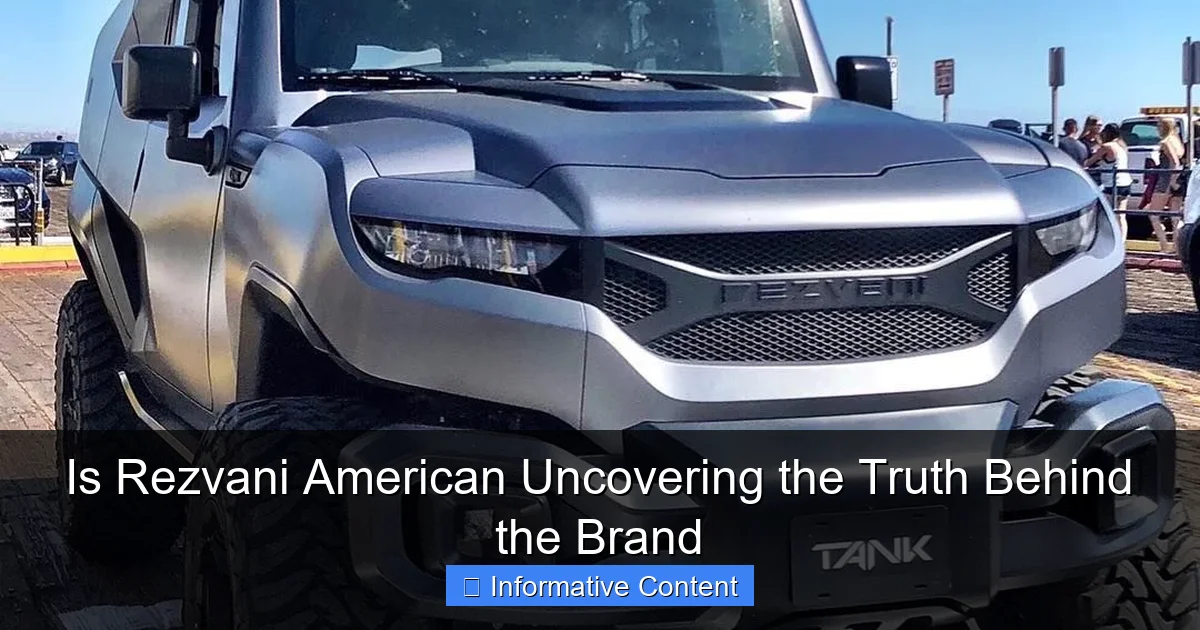 Is Rezvani American Uncovering the Truth Behind the Brand