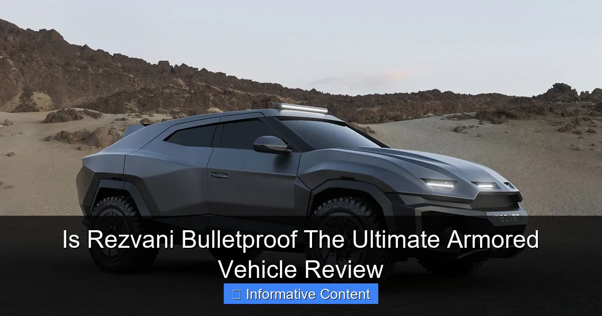 Is Rezvani Bulletproof The Ultimate Armored Vehicle Review