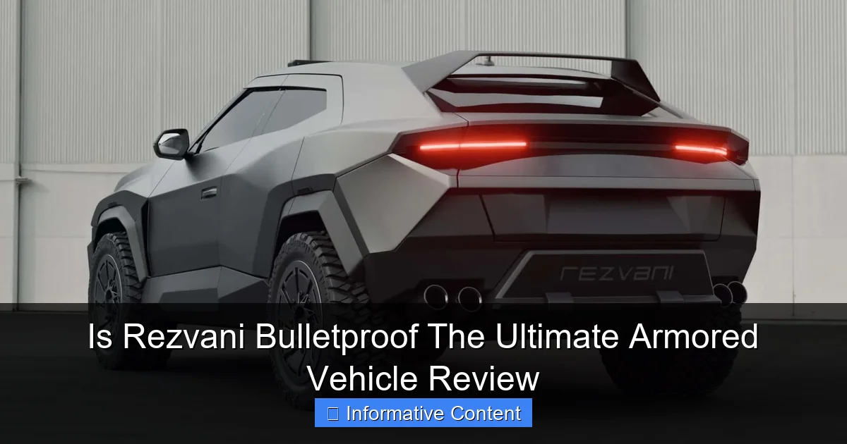 Is Rezvani Bulletproof The Ultimate Armored Vehicle Review