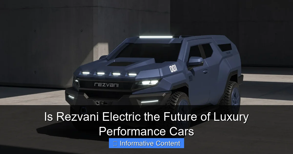 Is Rezvani Electric the Future of Luxury Performance Cars