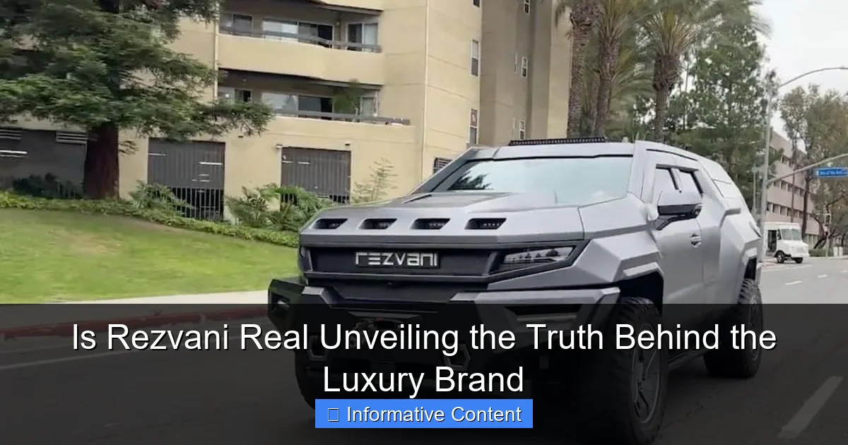 Is Rezvani Real Unveiling the Truth Behind the Luxury Brand