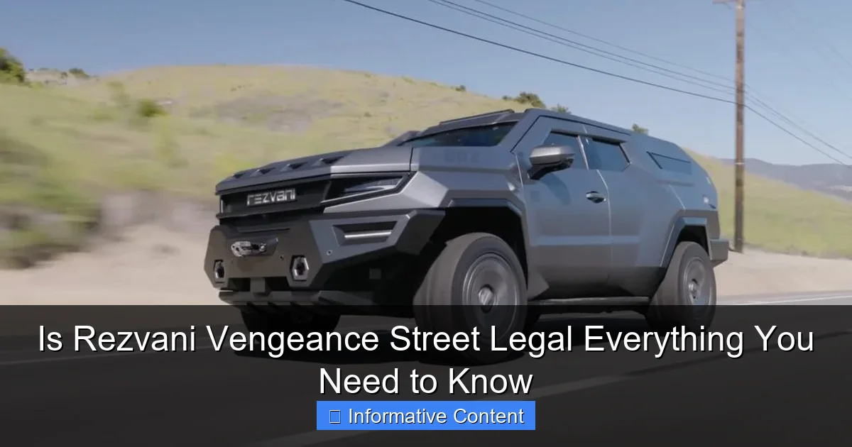 Is Rezvani Vengeance Street Legal Everything You Need to Know