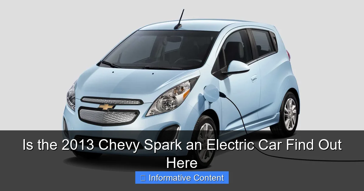 Is the 2013 Chevy Spark an Electric Car Find Out Here