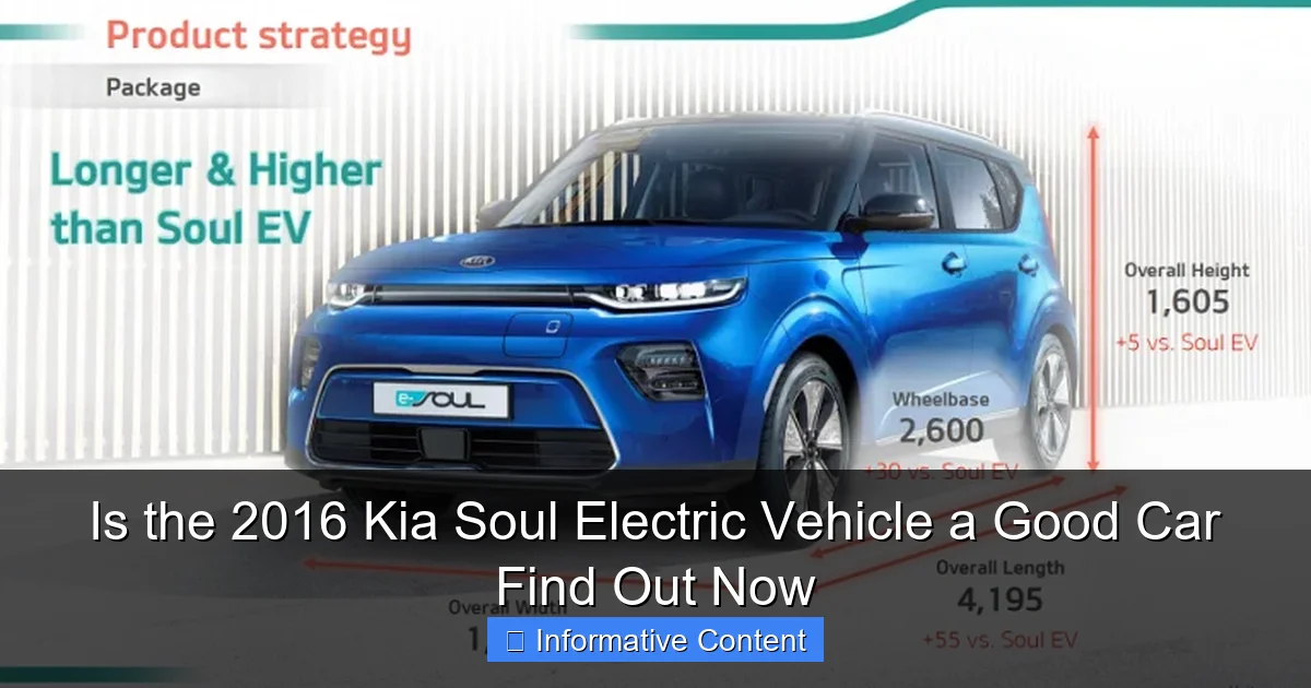 Is the 2016 Kia Soul Electric Vehicle a Good Car Find Out Now