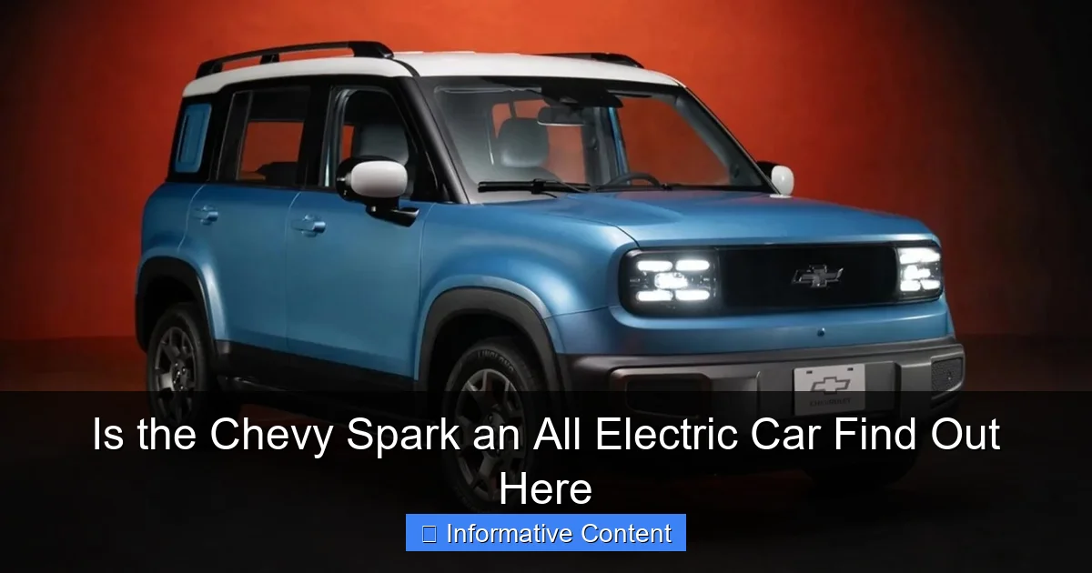 Is the Chevy Spark an All Electric Car Find Out Here
