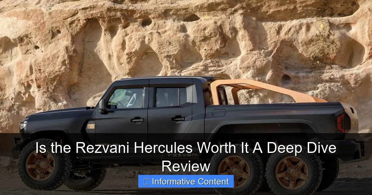 Is the Rezvani Hercules Worth It A Deep Dive Review