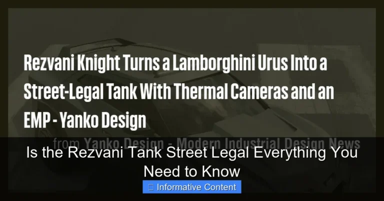 Is the Rezvani Tank Street Legal Everything You Need to Know