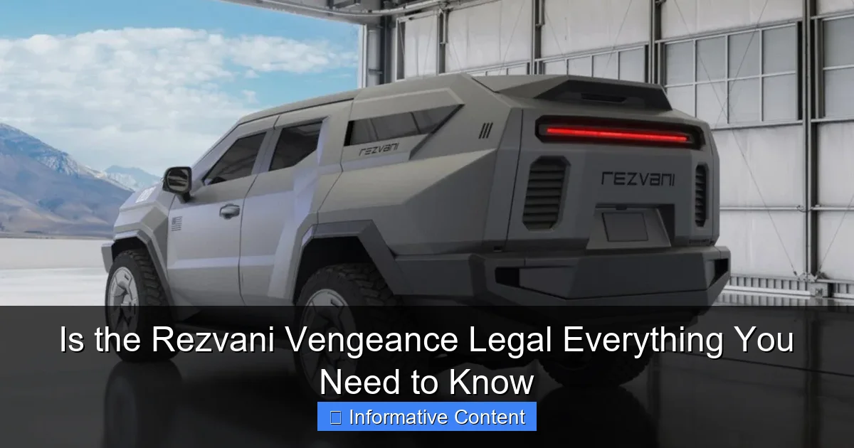 Is the Rezvani Vengeance Legal Everything You Need to Know