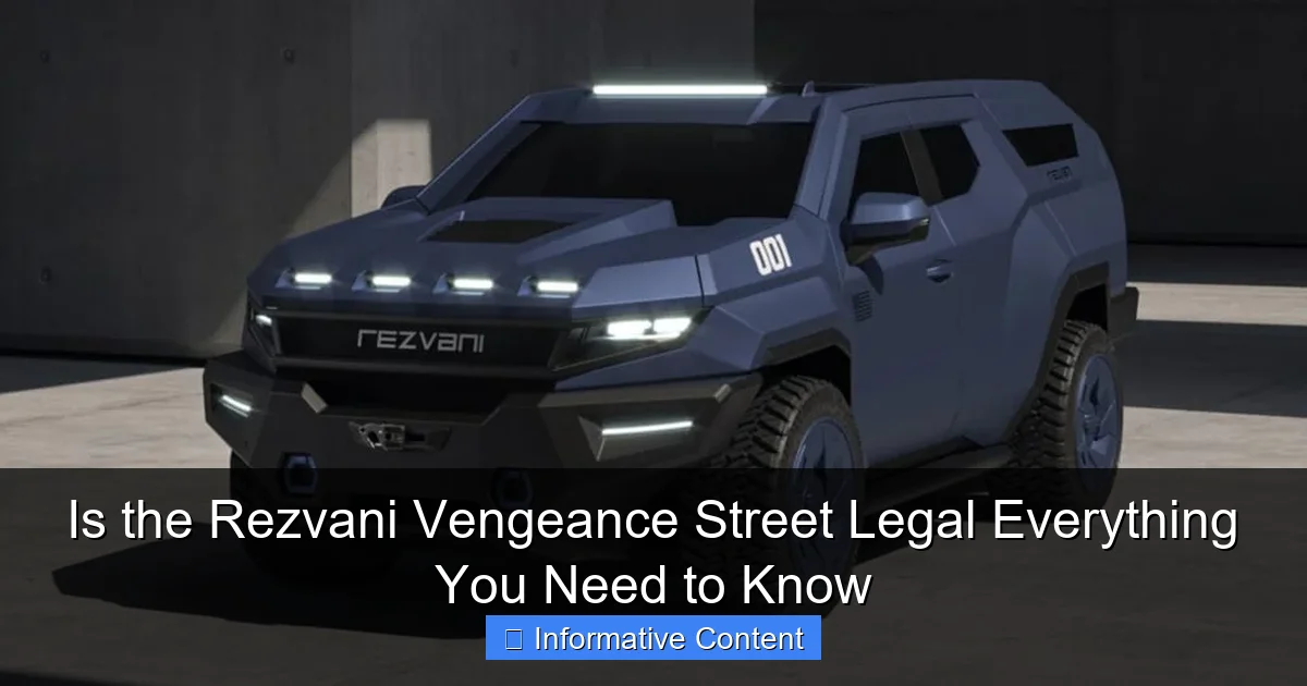 Is the Rezvani Vengeance Street Legal Everything You Need to Know