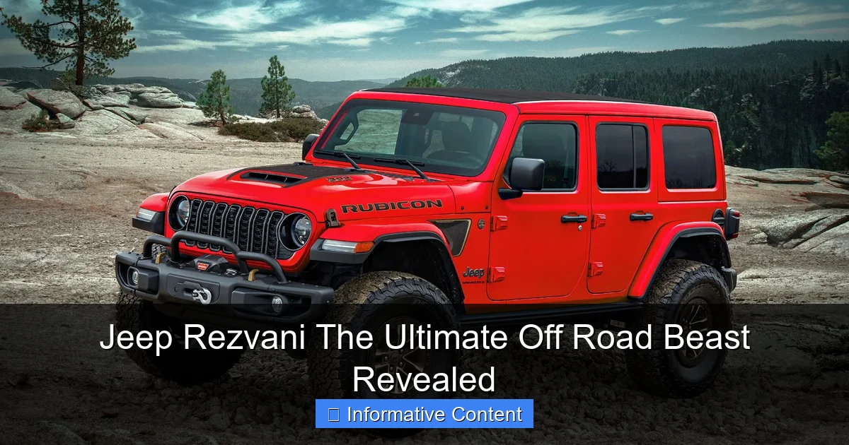 Jeep Rezvani The Ultimate Off Road Beast Revealed