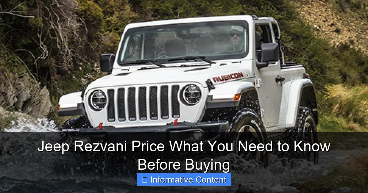 Jeep Rezvani Price What You Need to Know Before Buying