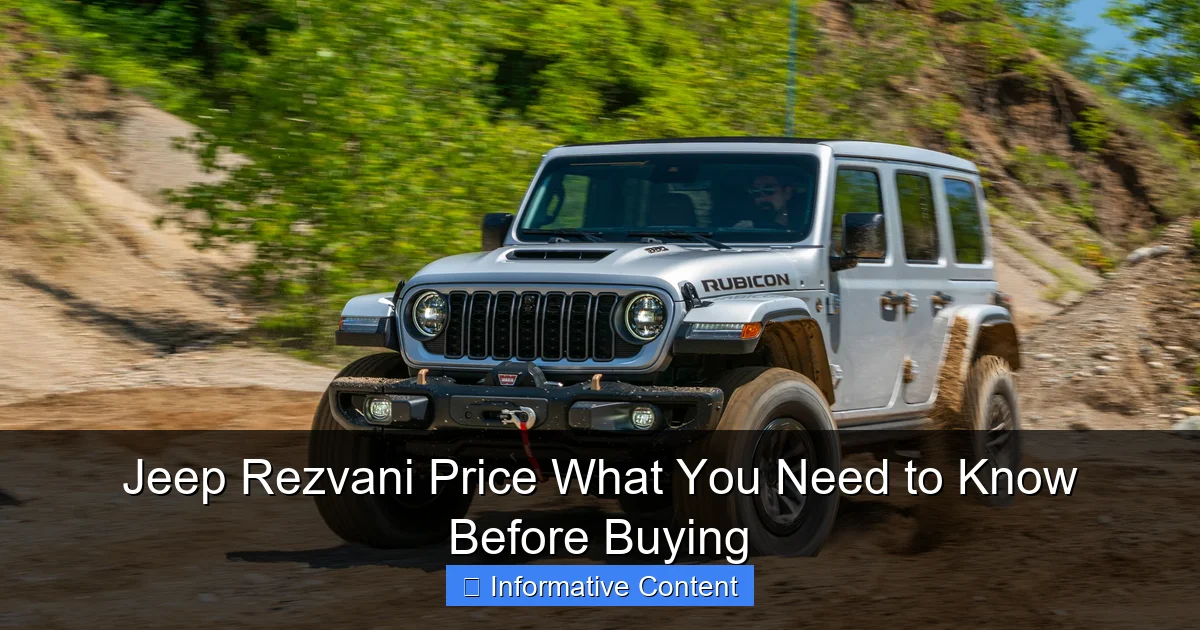 Jeep Rezvani Price What You Need to Know Before Buying