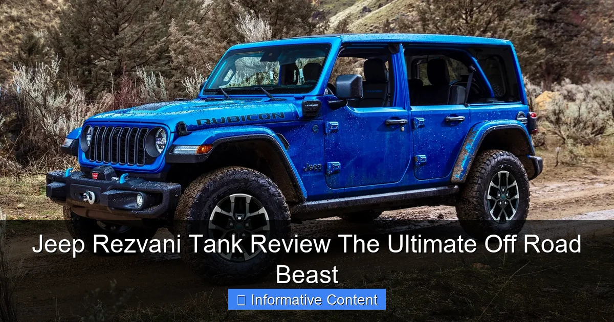 Jeep Rezvani Tank Review The Ultimate Off Road Beast