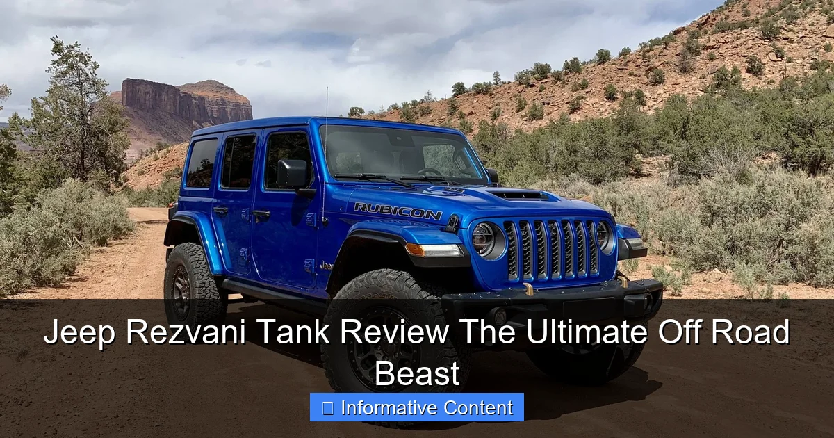 Jeep Rezvani Tank Review The Ultimate Off Road Beast