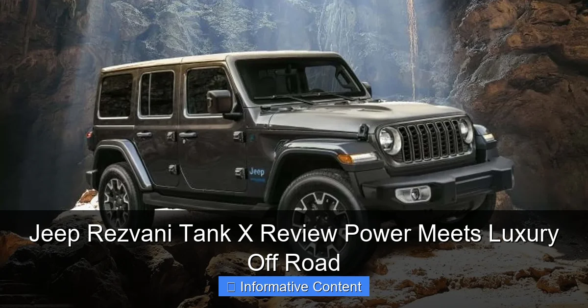 Jeep Rezvani Tank X Review Power Meets Luxury Off Road