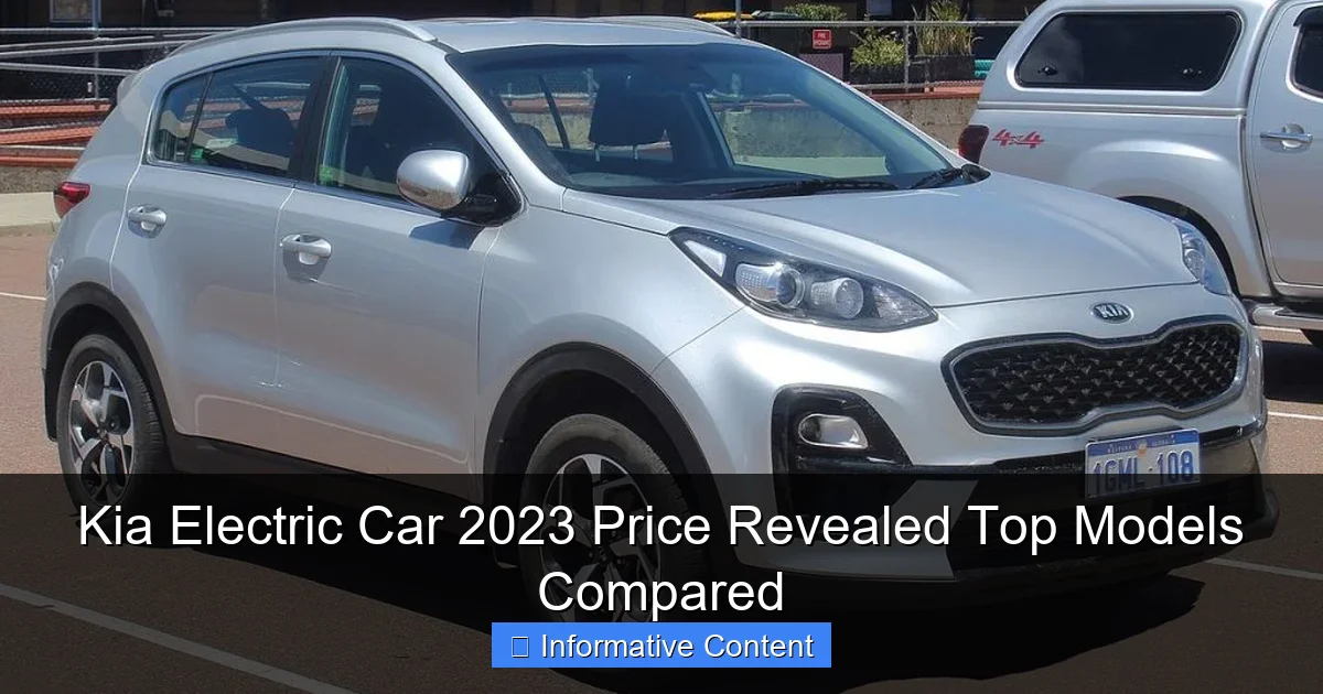 Kia Electric Car 2023 Price Revealed Top Models Compared