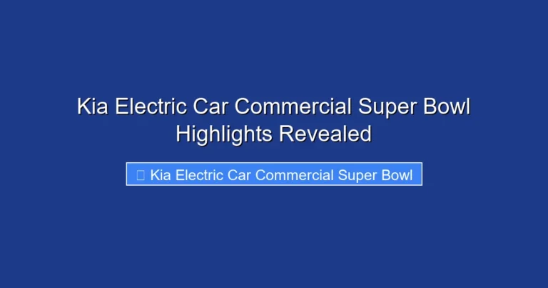 Kia Electric Car Commercial Super Bowl Highlights Revealed