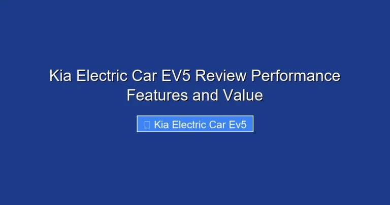 Kia Electric Car EV5 Review Performance Features and Value