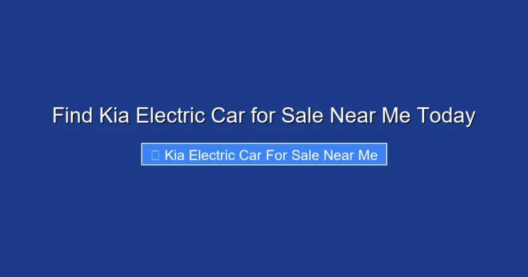 Find Kia Electric Car for Sale Near Me Today
