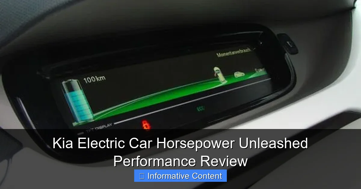 Kia Electric Car Horsepower Unleashed Performance Review