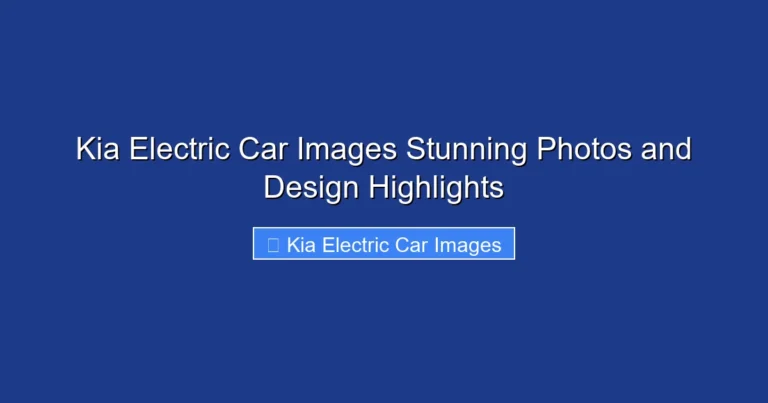 Kia Electric Car Images Stunning Photos and Design Highlights