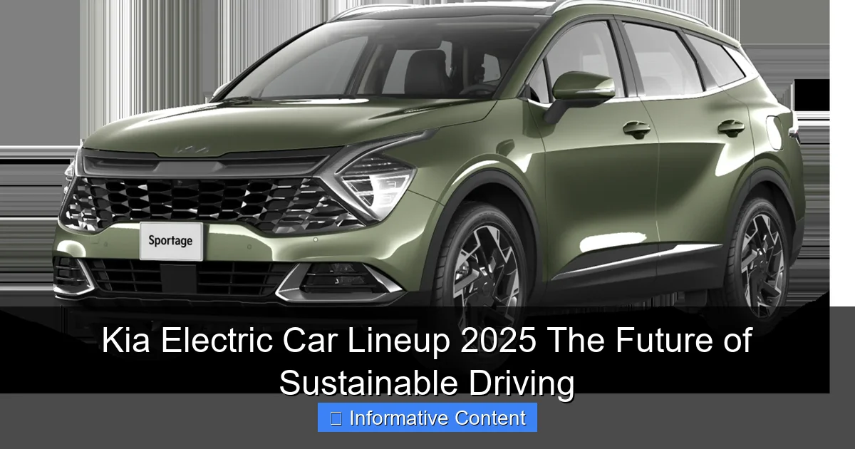 Kia Electric Car Lineup 2025 The Future of Sustainable Driving