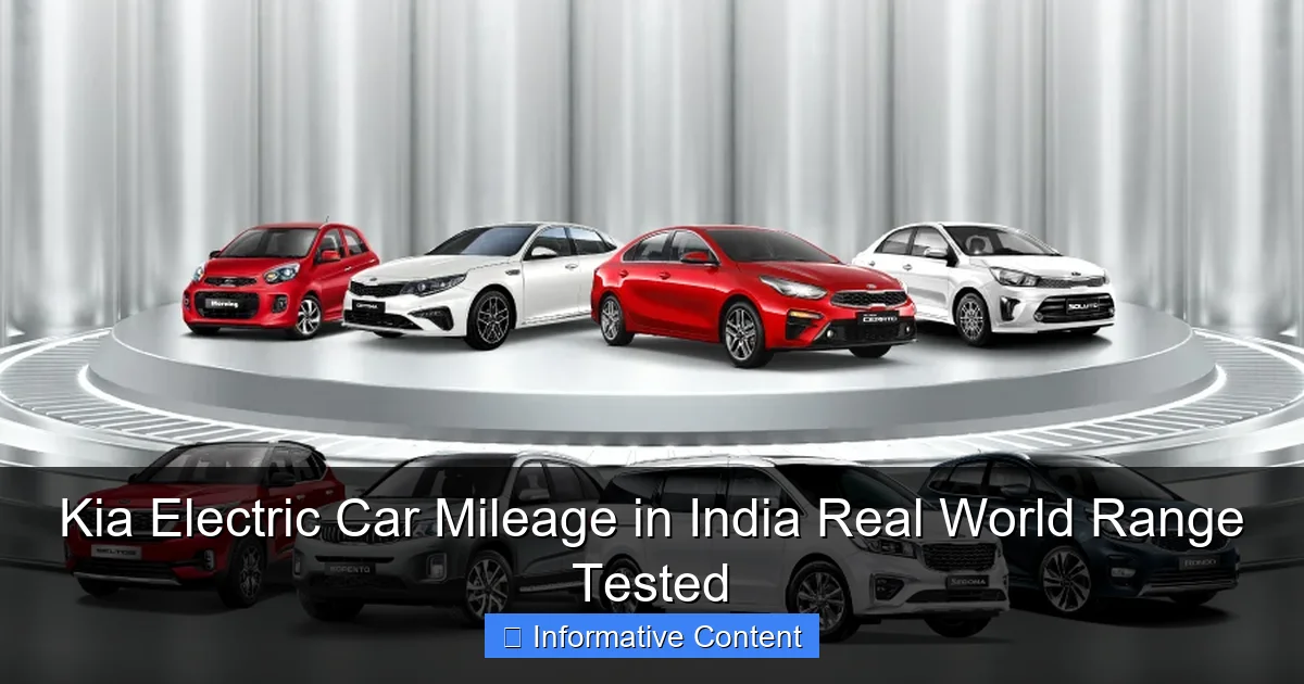 Kia Electric Car Mileage in India Real World Range Tested