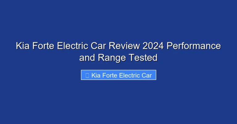 Kia Forte Electric Car Review 2024 Performance and Range Tested