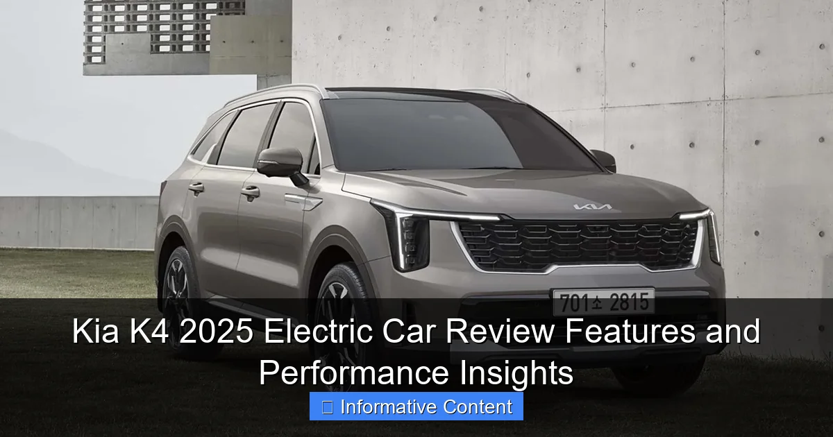 Kia K4 2025 Electric Car Review Features and Performance Insights