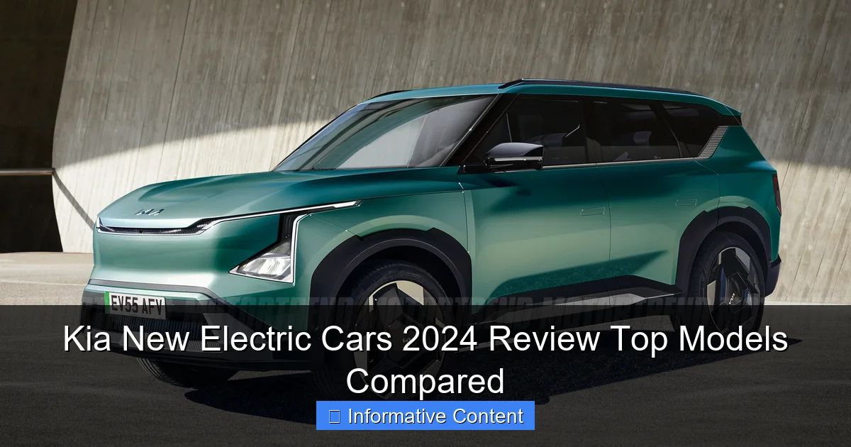 Kia New Electric Cars 2024 Review Top Models Compared