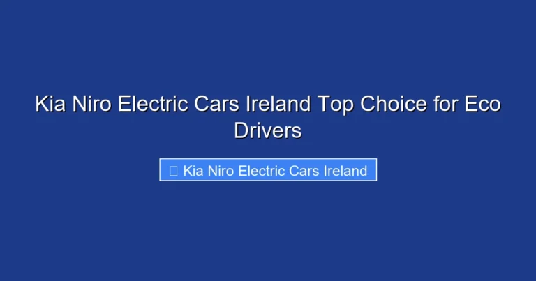 Kia Niro Electric Cars Ireland Top Choice for Eco Drivers