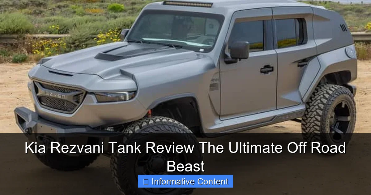 Kia Rezvani Tank Review The Ultimate Off Road Beast