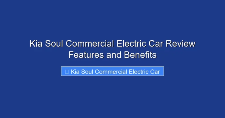 Kia Soul Commercial Electric Car Review Features and Benefits