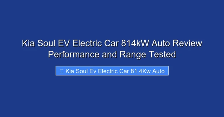 Kia Soul EV Electric Car 814kW Auto Review Performance and Range Tested